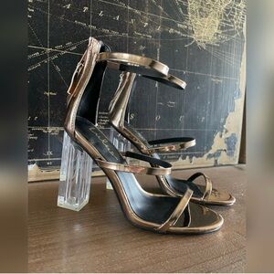 Lulus Rose Gold w/Clear Heels